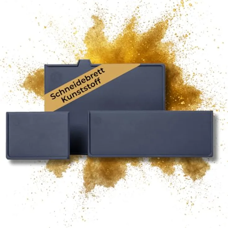 Chef Cuisine Schneideunterlagen aus Kunststoff, 3er-Set, S/M/L, rutschfest, schnittfest, für Gemüse, Fleisch und Fisch