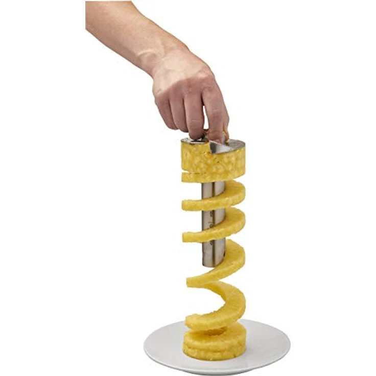 RÖSLE Ananasschneider PRO, Hochwertiger Ananasschäler zum Entkernen und Ringe schneiden, mit ergonomischem Griff, Einschneidskala und Auswurfschlitz, ABS, Edelstahl 18/10 – Bild 5