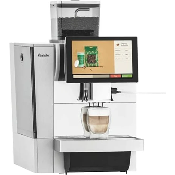 Bartscher Kaffeevollautomat KV1 Deluxe, 60 Tassen à 120 ml / Stunde, Schwarz/Silber – Bild 1