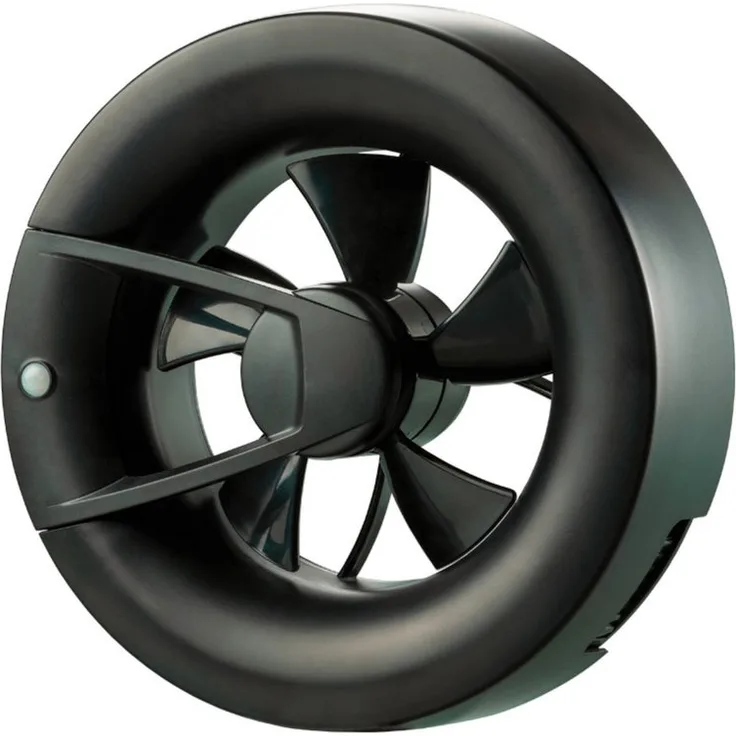 Vents Wandventilator Kleinraumventilator Arc Schwarz, 5 Geschwindigkeitsstufen, mit Sensor, 3 W Leistung