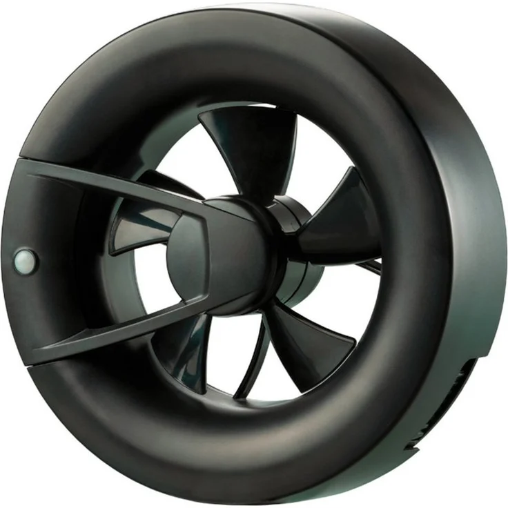 Vents Wandventilator Arc Schwarz 125, Kleinraumventilator mit Sensor und 5 Geschwindigkeitsstufen