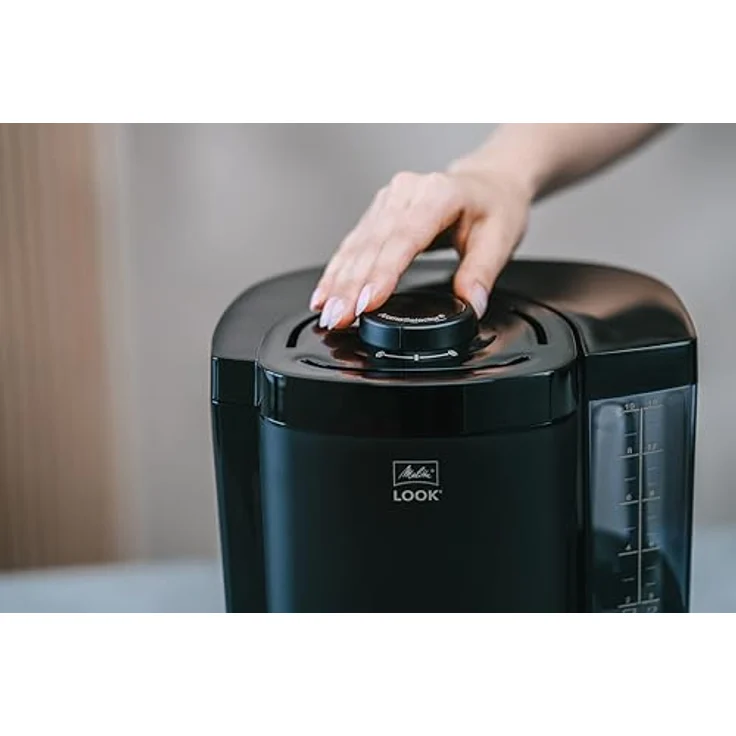 Melitta Look - Filterkaffeemaschine mit Glaskanne und entnehmbarem Wassertank, für bis zu 10 Tassen Kaffee, schwarz – Bild 2
