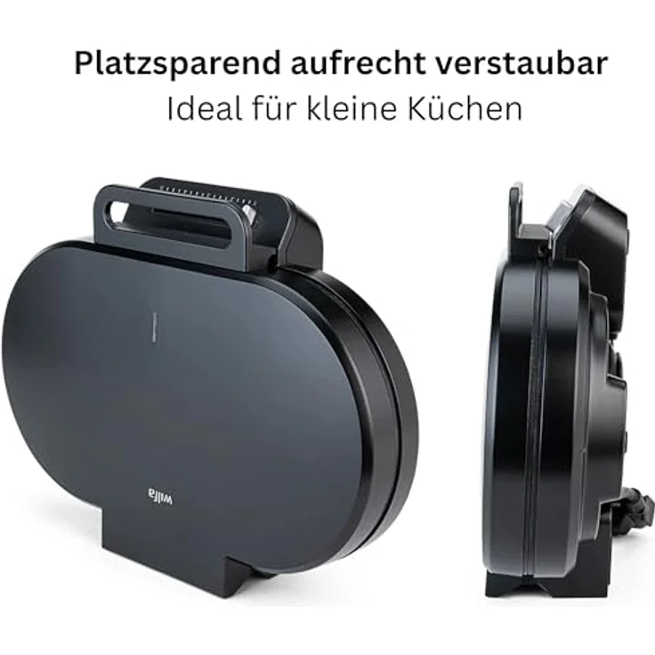 Wilfa Classic Double Vaffeljern, Waffeleisen für 2 herzförmige Waffeln, 1200 Watt, Schwarz, Teflonbeschichtung, 5 Thermostatpositionen, Betriebsbereitschaftsanzeige – Bild 8