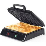 GOURMETmaxx Waffeleisen für 4 Belgische Waffeln | Waffelautomat mit Antihaftbeschichtung, stufenlos einstellbarer Bräunungsgrad und Kontrollleuchte | Duftende belgische Waffeln ganz einfach zubereitet