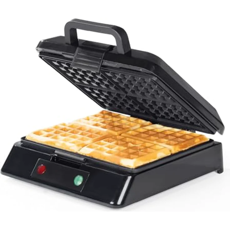 GOURMETmaxx Waffeleisen für 4 Belgische Waffeln | Waffelautomat mit Antihaftbeschichtung, stufenlos einstellbarer Bräunungsgrad und Kontrollleuchte | Duftende belgische Waffeln ganz einfach zubereitet – Bild 1