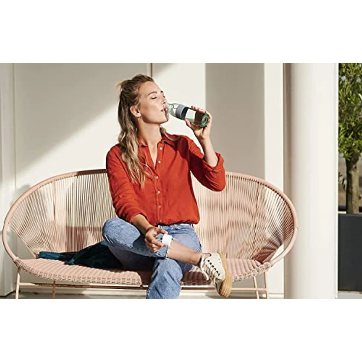 Mepal Trinkflasche Ellipse Nordic sage – 500 ml Inhalt – auch für kohlensäurehaltige Getränke – bruchfestes Material-auslaufsicher-Spülmaschinengeeignet – Bild 5