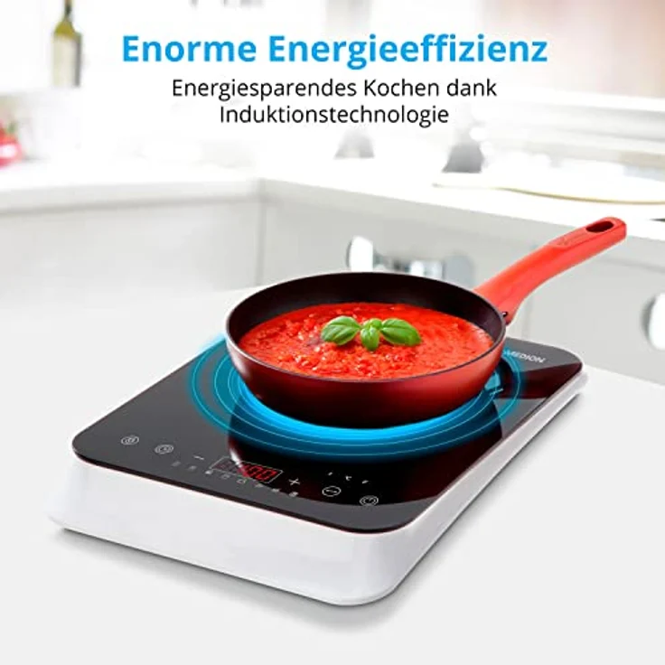 Medion® Einzel-Induktionskochplatte MD 18490, Topferkennung und Abschaltautomatik - Preisvergleich – Bild 2