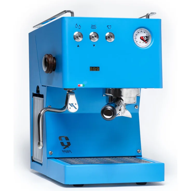 Quick Mill Pop Azzurra, Siebträger Espressomaschine in Blau mit hochwertigem Design