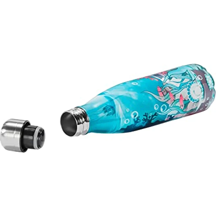 Step by Step Trinkflasche Edelstahl 0,5 l Mermaid Bella, isolierbar, BPA-frei, blau – Bild 2