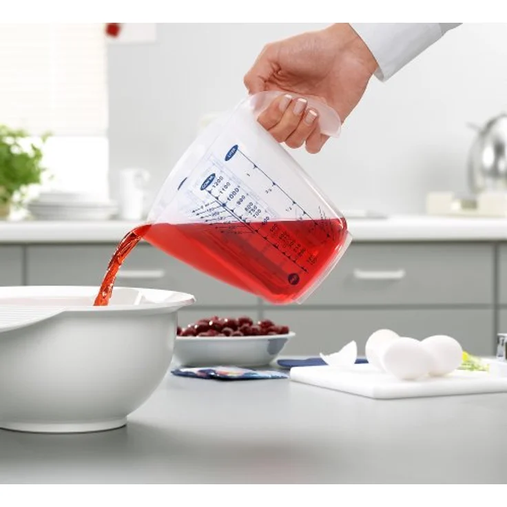 Emsa 504032 Messbecher, 3 Skalen, 1 Liter, Transparent, Superline – Bild 2