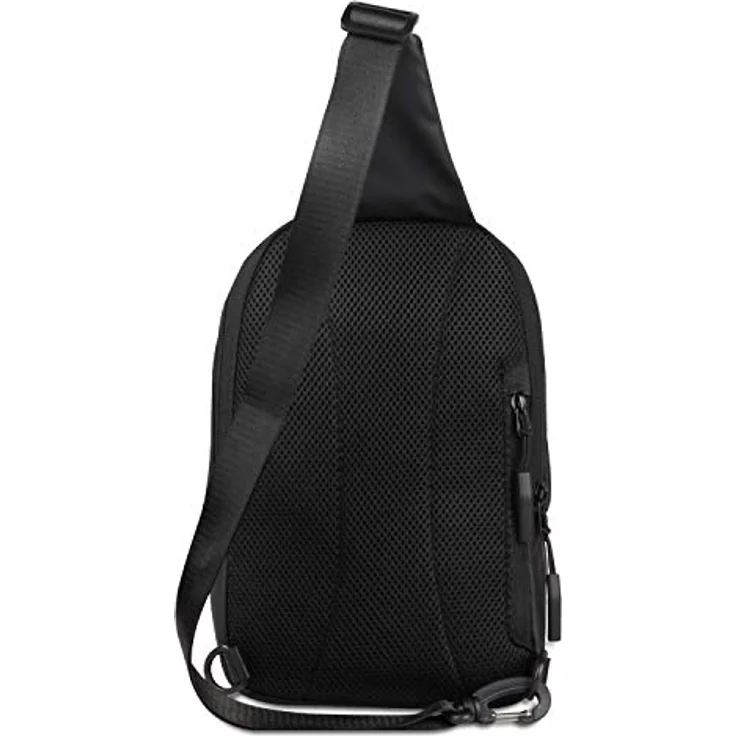 Bugatti Handtasche Blanc Schwarz, funktionaler Rucksack mit mehreren Fächern und gepolsterten Schulterträgern – Bild 2