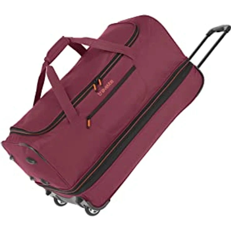 travelite 2-Rad Trolley Reisetasche Gr. L mit Dehnfalte, Gepäck Serie BASICS: Weichgepäck Reisetasche mit Rollen mit extra Volumen, 70 cm, 98 Liter (erweiterbar auf 119 Liter) – Bild 1