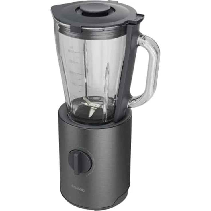 Grundig Delisia Novus SM 7140 Professioneller Standmixer, 1,5 Liter, 800 Watt, 6-Fach Edelstahlmesser mit Zirkonium-Beschichtung, 5 Geschwindigkeitsstufen + Pulse-Funktion, Dark Inox/Edelstahl – Bild 5