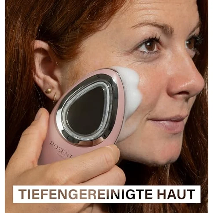 Rosental Organics EMS Cleansing Brush, Gesichtsreinigungsbürste mit Vibration, EMS & Lichttherapie, Silikonbürste für effektive Tiefenreinigung und Hautelastizität – Bild 2