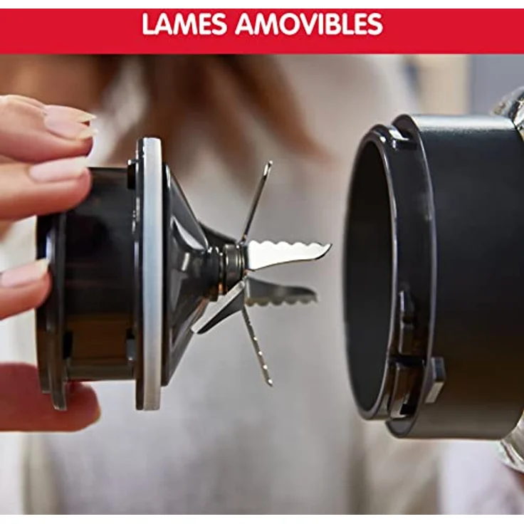 Moulinex Perfect Mix + LM811D10 - 1200-W-Mixer, glasierter Edelstahl, hintergrundbeleuchteter Geschwindigkeitsregler, 3 Programme, manueller und automatischer Reinigungsmodus – Bild 4