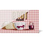 FIFTYEIGHT PRODUCTS / Frühstücksbrettchen „Brotzeit“ (Resopal, 23,4cm x 14,3cm, 0,5cm; Hintergrund: Rot-Weiß Karriert, Made in Germany)
