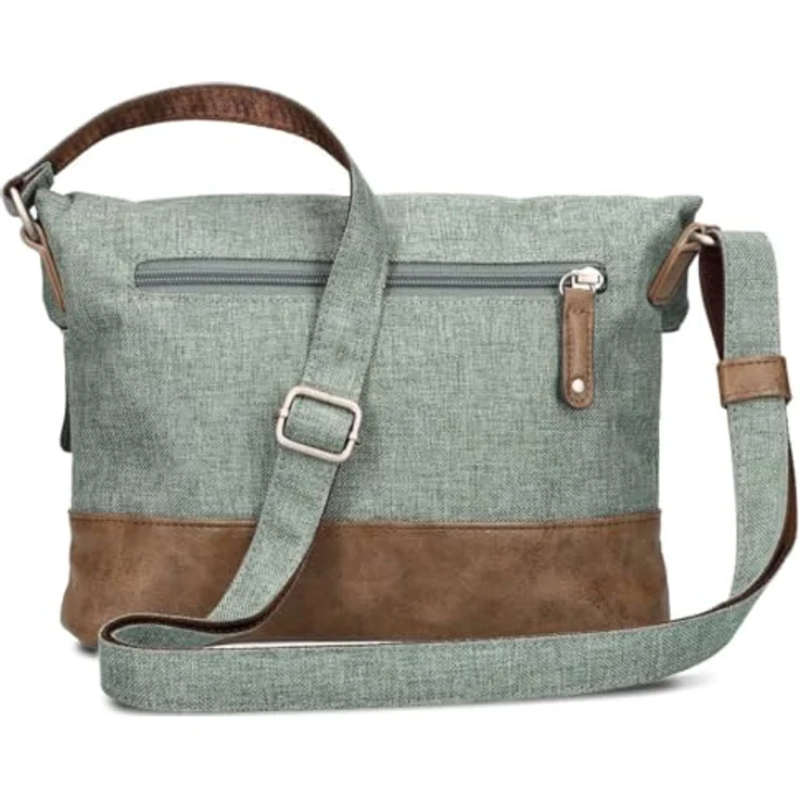 Zwei Olli OT6, Schultertasche 20/29 cm mit verstellbarem Schultergurt, Farbe stone, vegan, 2/4 l Volumen – Bild 3