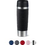 Emsa N20220 Travel Mug Classic Isolierbecher 0,5 Liter | neuer Komfort-Schraubverschluss | Edelstahl | 6h heiß und 12h kalt | 100% dicht | spülmaschinenfest | 360°-Trinköffnung | Schwarz