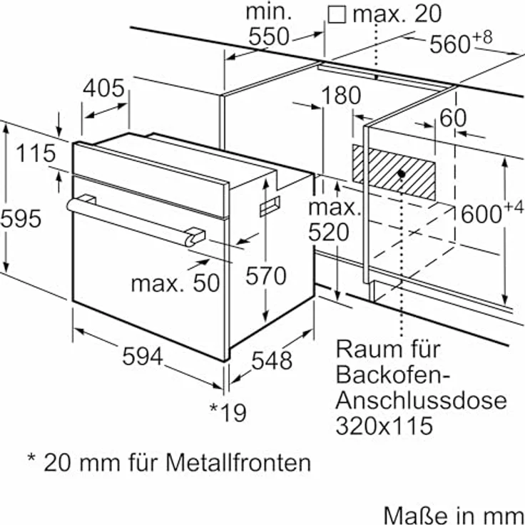 Bosch Einbauherd-Set HND211LB2, 60 cm mit 3D-Heißluft und herdgesteuertem Elektro-Kochfeld, Edelstahlrahmen, Bräterzone, erweiterbare 21 cm Kochzone – Bild 4
