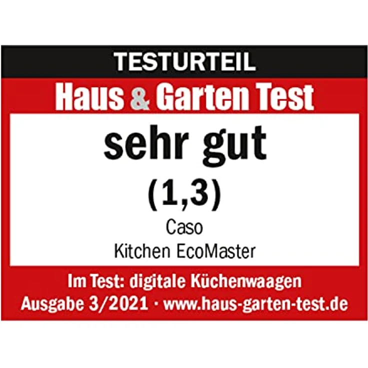 Caso 196286 Kitchen EcoMaster Küchenwaage, digital, Tragkraft 5kg, 1g-Schritten, TARA-Funktion, automatische Abschaltung, silber,schwarz – Bild 10