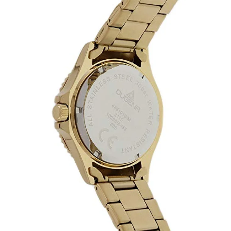 Dugena 4461010 Diver Herren Taucheruhr bis zu 30 ATM Goldfarben – Bild 3