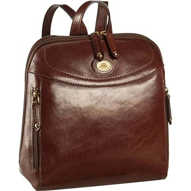 The Bridge Story Donna City Rucksack, 100% Leder, 27 cm, braun