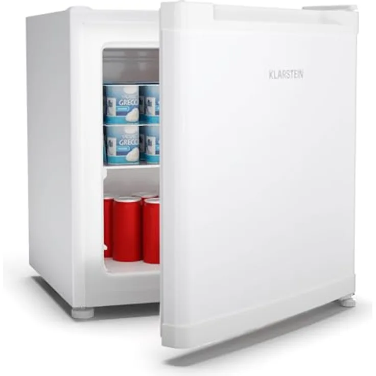 Klarstein Irene Mini-Gefrierschrank, 31L Kühl-/Gefrierkombination Mit Temperaturregelung -24 °C bis 10 °C, Energieeffizient, Leise 38 dB, Weiß - Für Schlafzimmer & Kleine Räume, Kompaktes Design