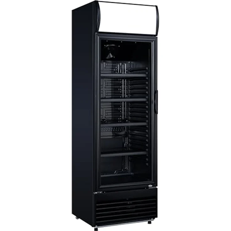 METRO Professional Glastürkühlschrank GSC2350B, 324 L, Umluftkühlung, mit Schloss, schwarz – Bild 2