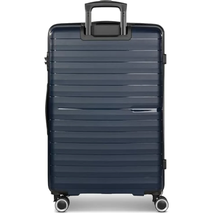 SAXOLINE großer Hartgepäck Check-in Koffer XL Trolley 49 x 33 x 75 cm aus hochwertigem ABS Material mit 4 Doppelrollen & TSA-Schloss | Fiesta Serie, für Damen und Herren – Bild 2