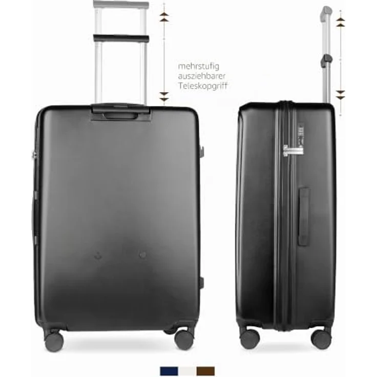 bugatti Linea 4 Rollen Trolley L, 76 cm, schwarz, 100% Polycarbonat – Bild 3