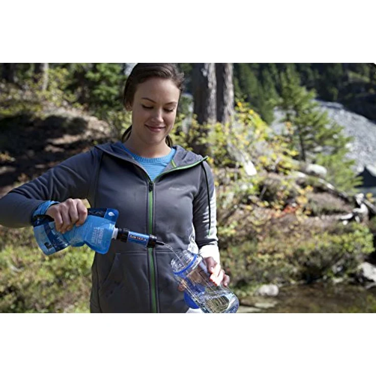 Sawyer MINI Wasserfilter SP128, kompakter Hohlfasermembranfilter mit 378.540 Liter Filterkapazität, Blau – Bild 5