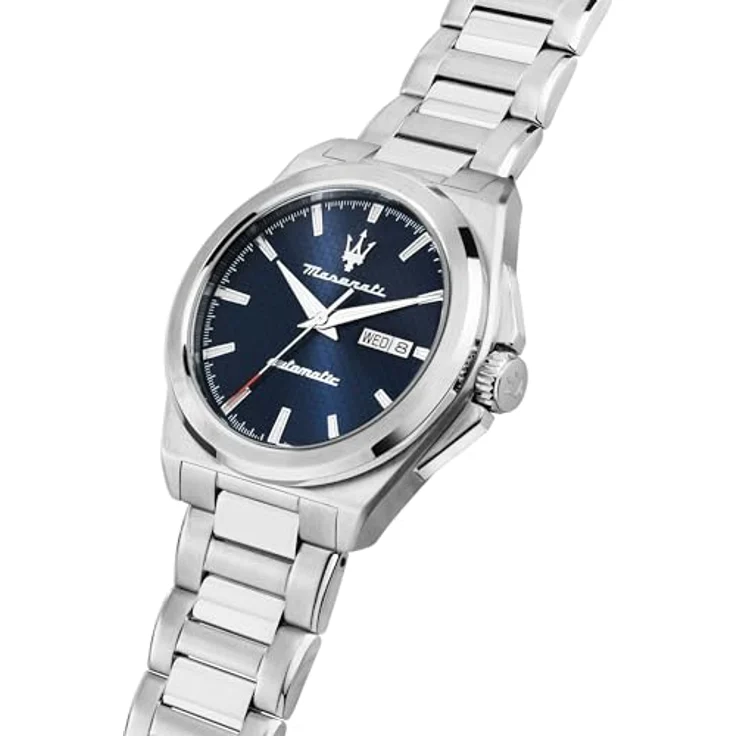 Maserati Velocita‘-Kollektion Herrenuhr, Automatik, Analog, 41 mm, blaue Zifferblatt, Stahlarmband, wasserdicht bis 10 ATM, R8823152002 – Bild 5