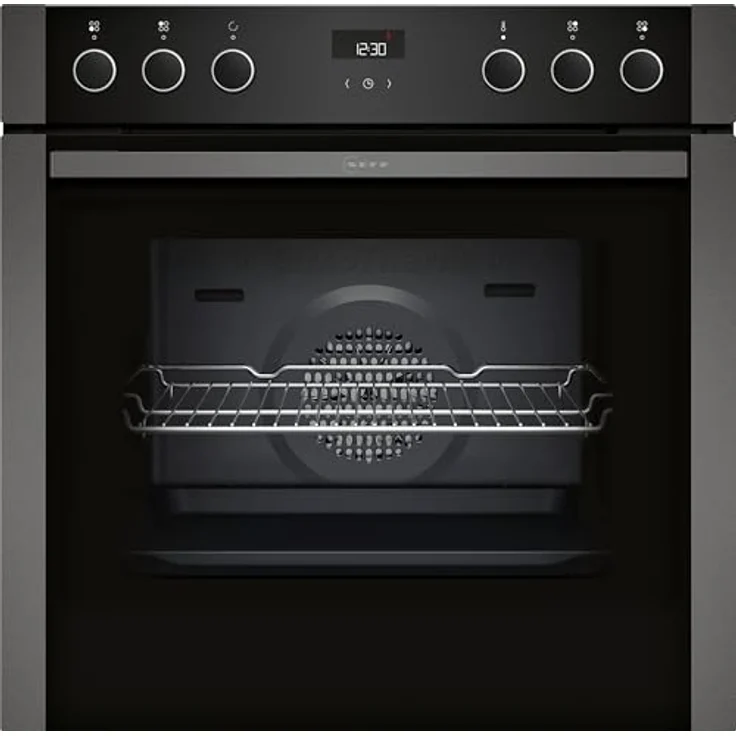 Neff N 50 Einbau-Herd, 60 x 60 cm, Graphite-Grey, mit CircoTherm Heißluftsystem – Bild 1