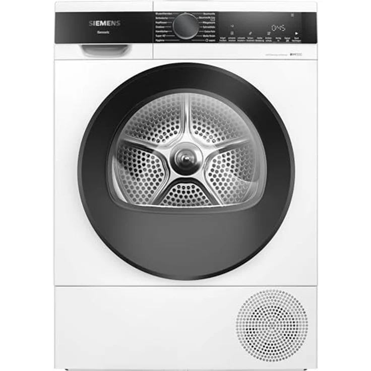 Siemens WQ45G2D00 iQ500 Wärmepumpen-Trockner 9 kg, speedPack - Zeit sparen, Selbstreinigender Kondensator, autoDry - schonendes und präzises Trocknen, Halbe Beladung – Bild 1