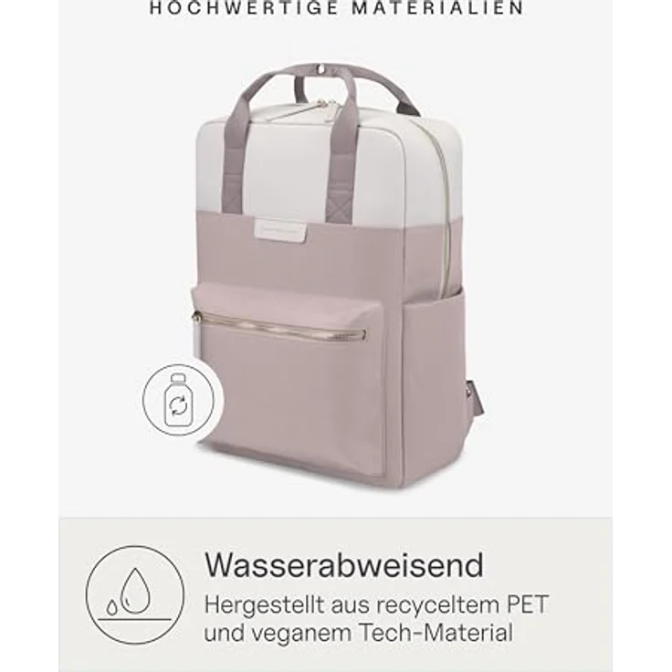 Kapten & Son Bergen City Rucksack, 33,5 cm, aus 100% PET, in dusty rose – Bild 4