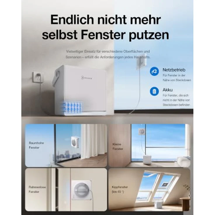 ECOVACS WINBOT W2S PRO Omni Fensterputzroboter, TruEdge 2.0-Technologie, WIN-SLAM 4.0 Navigation, 120-ml-Wassertank, Multifunktionsstation, 12-stufiges Sicherheitssystem – Bild 3