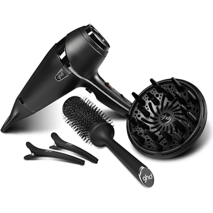 ghd air hair drying kit, professioneller Haartrockner mit 2.100 Watt AC Motor, Diffusor, Bürste, Clips und Aufbewahrungstasche – Bild 1