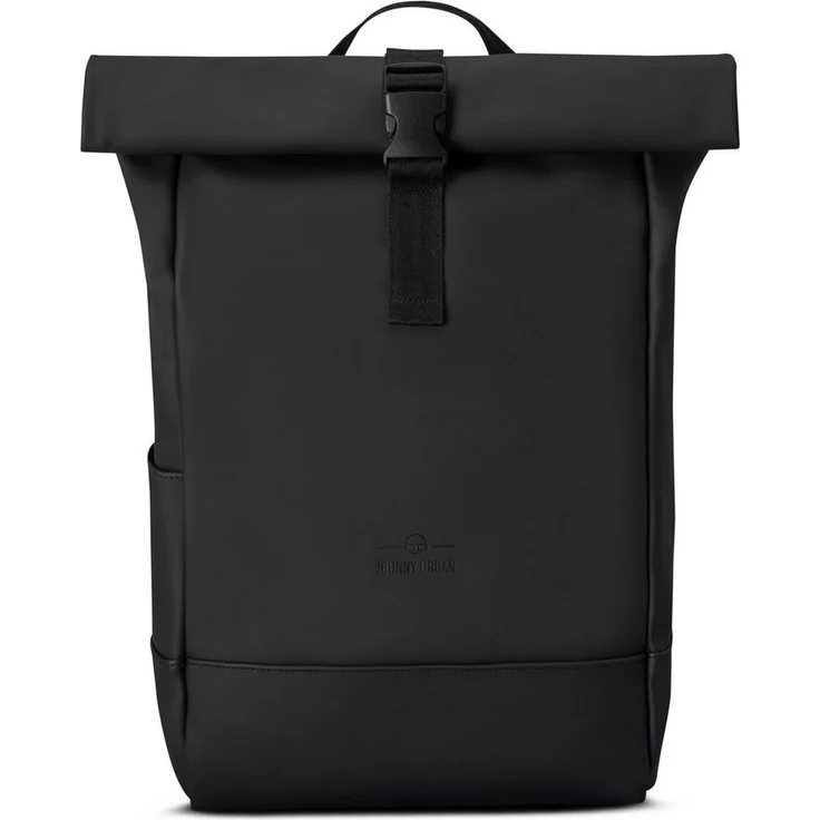 "Johnny Urban Cityrucksack Harvey Medium, Rolltop Damen Herren, Laptop Fach (1-tlg), Wasserabweisend, Schwarz" – Bild 1