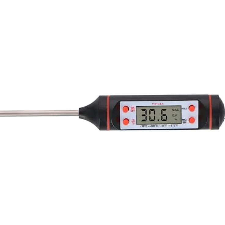 Alpina Bratenthermometer ALPINA Digitales Küchenthermometer, Temperaturmessbereich -50 bis +300°C, schwarz/weiß, mit Speicherfunktion und automatischer Abschaltung – Bild 2