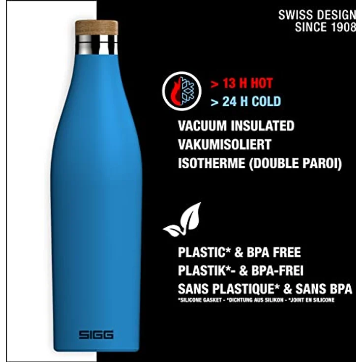 SIGG Trinkflasche Meridian Electric Blue 0,5L Thermosflasche, blau – Bild 3