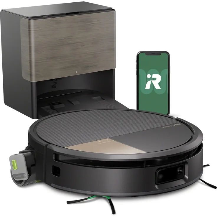 iRobot Roomba Max 705 Combo, Staubsauger Roboter mit AutoWash Dock, 175x Saugkraft, PerfectEdge-Technologie, Schwarz