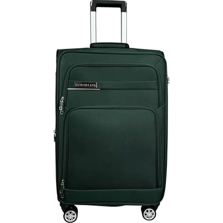 MY TRAVEL BAG Koffer Großer Koffer (75cm) Smaragdgrün, Handgepäck mit Zwillingsrollen, erweiterbar, ultraleicht – Bild 2