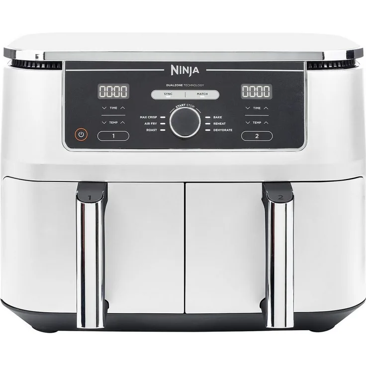 NINJA Foodi MAX Dual Zone AF400EU, Heißluftfritteuse mit 2470 W, 9,5 L, 6 Programmen für bis zu 8 Personen