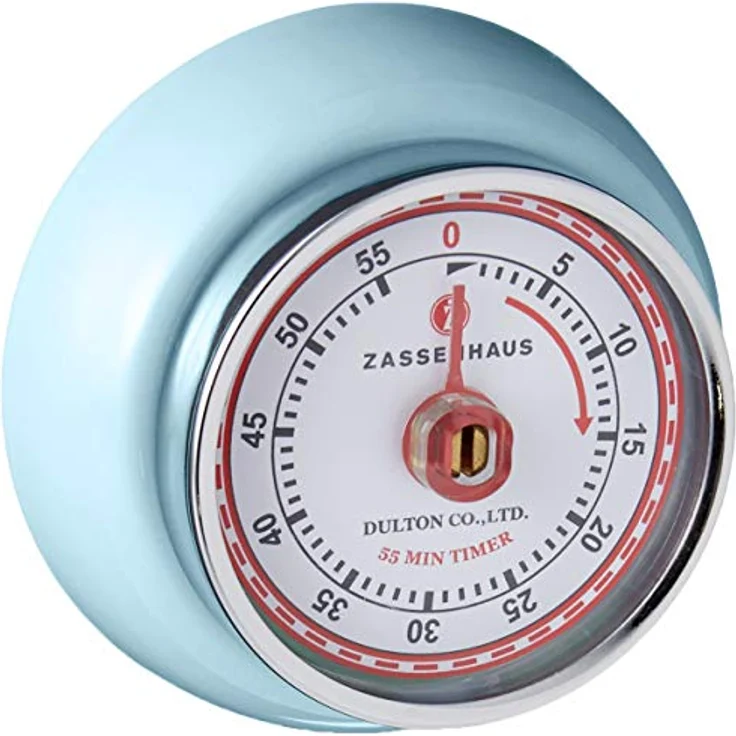 Zassenhaus Küchentimer SPEED , Blau, Ø 7 cm x 3 cm , Analoge Zeitanzeige mit Alarm-Funktion , Die Countdown-Uhr unterstützt bei der Zeitplanung beim Kochen oder Backen – Bild 1