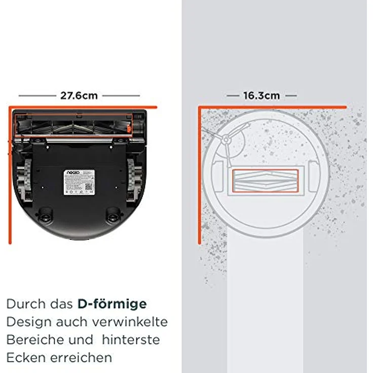 Neato Robotics D750 Saugroboter, Eckenreinigung mit exklusivem Haustierzubehör für Teppiche und Hartböden, App-Alexa kompatibel – Bild 7