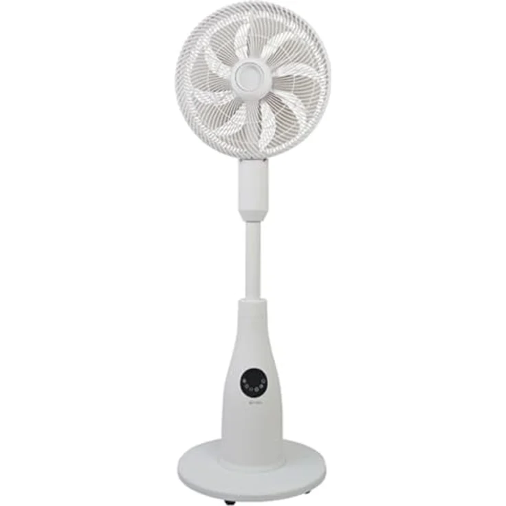 Be Cool BE COOL Premium Sprühnebel Standventilator mit Fernbedienung, 80W, 2L Wassertank, 1500 m³/h, Oszillation & Timer, leiser Betrieb mit Ambientebeleuchtung, Weiß, BCPSN2L01 – Bild 1