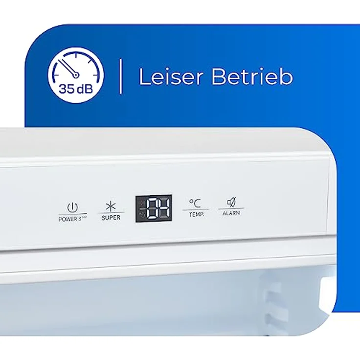 Exquisit Unterbau Kühlschrank UKS140-V-FE-010D | Nutzinhalt 138 l | Türanschlag wechselbar | LED Licht | Alarmsignal – Bild 3