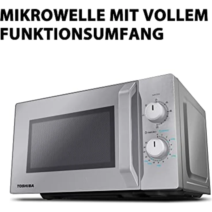 Toshiba MW2-MG20PF(SL) Mikrowellenherd mit knuspriger Grill- & Kombigarfunktion, 5 Leistungsstufen, 1000 W Grillleistung, Silber – Bild 2