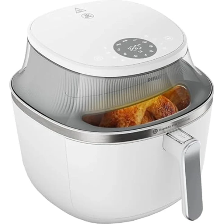 Philips Air Fryer Series 3000 NA331/10, 6.2 l Heißluftfritteuse mit RapidAir Plus Technologie, 1700 W, Touchscreen und einfacher Reinigung, weiß – Bild 1
