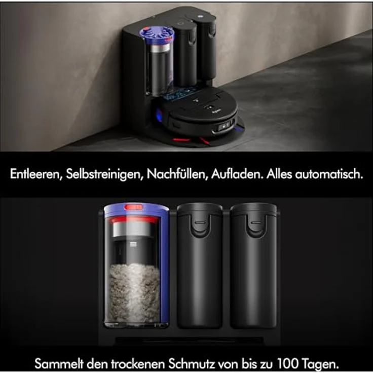 Dyson Saugroboter spot+scrub Ai, beutellos, 18.000 Pa Saugkraft, intelligente KI-Navigation und Nassreinigung – Bild 9